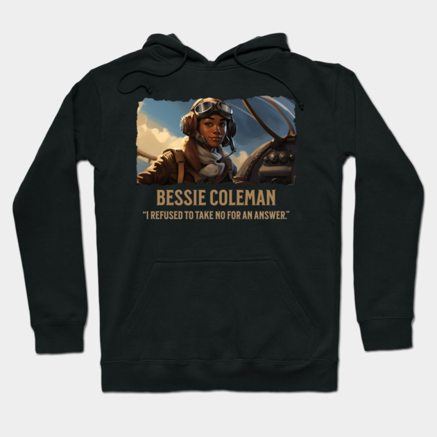 Bessie Coleman - Comic Style - Black History Hoodie by UrbanLifeApparel