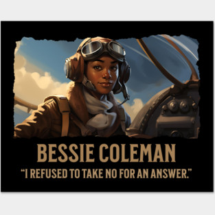 Bessie Coleman - Comic Style - Black History Posters and Art