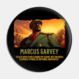 Marcus Garvey - Comic Style - Black History Pin
