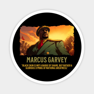 Marcus Garvey - Comic Style - Black History Magnet
