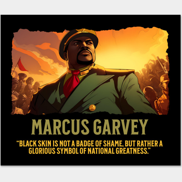 Marcus Garvey - Comic Style - Black History Wall Art by UrbanLifeApparel