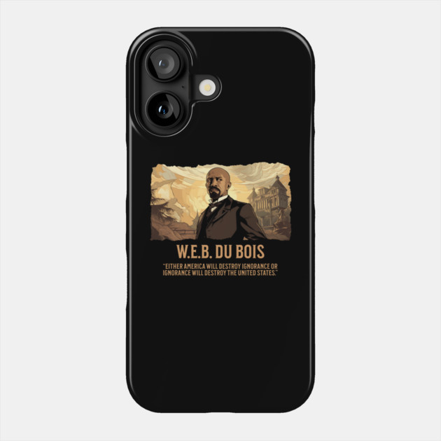 W.E.B. DuBois, Comic Style, Black History Phone Case by UrbanLifeApparel