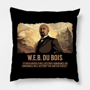 W.E.B. DuBois, Comic Style, Black History Pillow