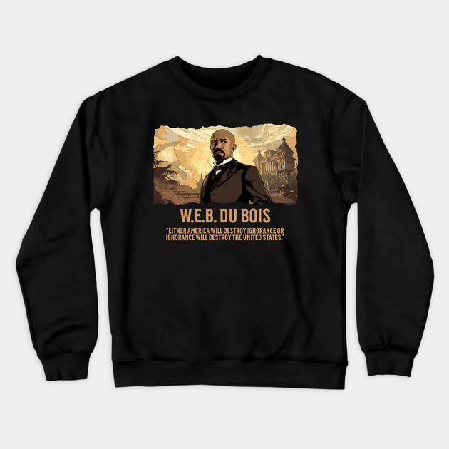 W.E.B. DuBois, Comic Style, Black History Crewneck Sweatshirt by UrbanLifeApparel