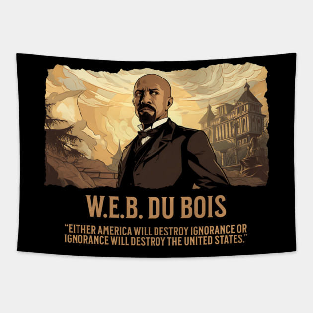 W.E.B. DuBois, Comic Style, Black History Tapestry by UrbanLifeApparel