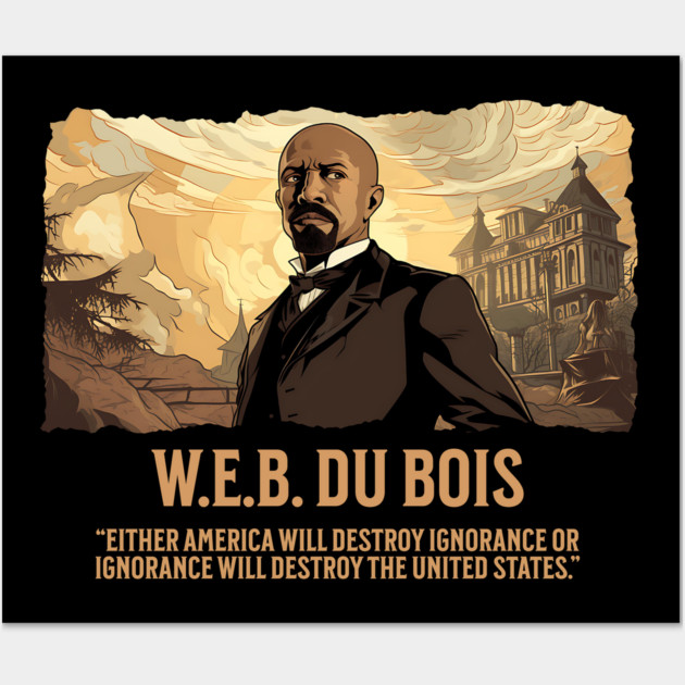 W.E.B. DuBois, Comic Style, Black History Wall Art by UrbanLifeApparel