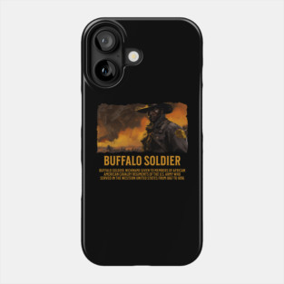 BUFFALO SOLDIER, Comic Style, Black History Phone Case