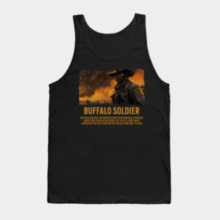 BUFFALO SOLDIER, Comic Style, Black History Tank Top