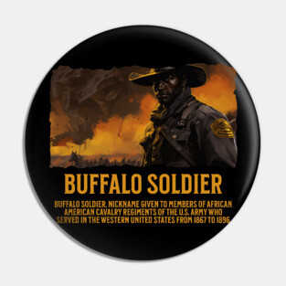 BUFFALO SOLDIER, Comic Style, Black History Pin