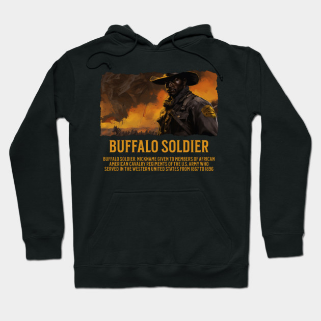 BUFFALO SOLDIER, Comic Style, Black History Hoodie by UrbanLifeApparel