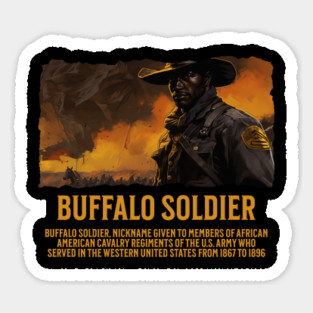 BUFFALO SOLDIER, Comic Style, Black History Sticker