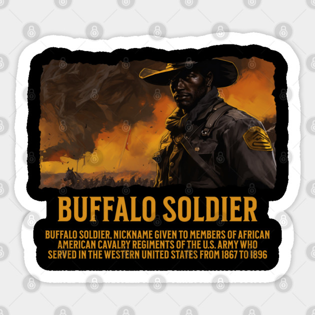 BUFFALO SOLDIER, Comic Style, Black History Sticker by UrbanLifeApparel