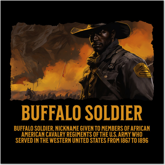 BUFFALO SOLDIER, Comic Style, Black History Wall Art by UrbanLifeApparel