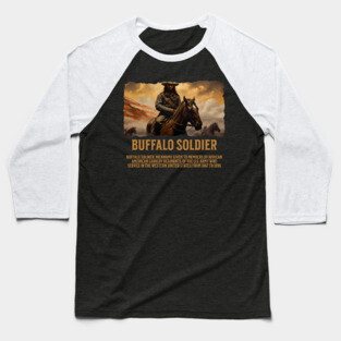 BUFFALO SOLDIERs, Comic Style, Black History Baseball T-Shirt