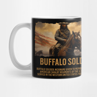 BUFFALO SOLDIERs, Comic Style, Black History Mug