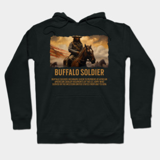 BUFFALO SOLDIERs, Comic Style, Black History Hoodie