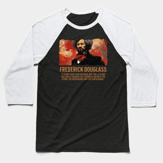 Frederick Douglass, Black history, Comic Style Baseball T-Shirt by UrbanLifeApparel