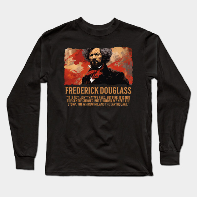Frederick Douglass, Black history, Comic Style Long Sleeve T-Shirt by UrbanLifeApparel