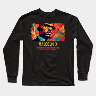 Malcolm X, Black History, Comic Style Long Sleeve T-Shirt