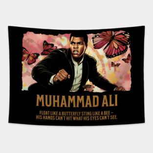 Muhammad Ali, black History, comic Style Tapestry