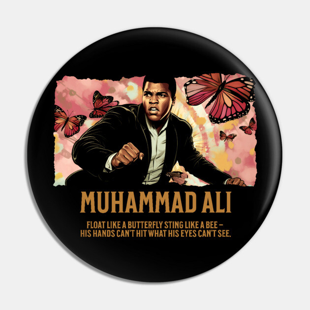 Muhammad Ali, black History, comic Style Pin by UrbanLifeApparel