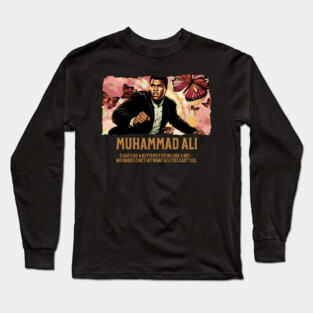 Muhammad Ali, black History, comic Style Long Sleeve T-Shirt