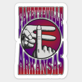 Fayetteville Hand (no distress, front only) Sticker