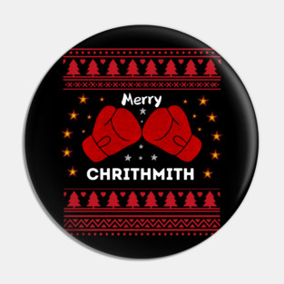 Merry Chrithmith Mike Tyson Ugly Christmas Sweater Pin