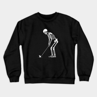 skeleton plays golf Crewneck Sweatshirt