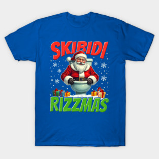 Skibidi Rizzmas Funny Santa Claus T-Shirt