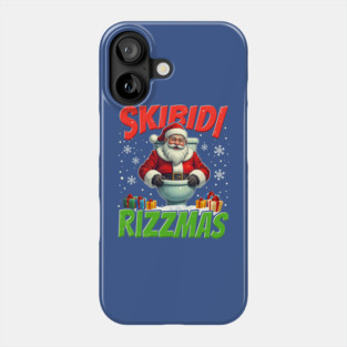 Skibidi Rizzmas Funny Santa Claus Phone Case
