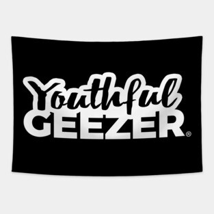 Youthful Geezer Brand Logo Tapestry