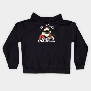 Black-Santa Kids Hoodie