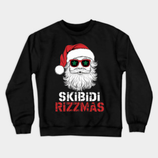 Skibidi Rizzmas Christmas Rizz Santa Claus Charisma Kid Cool Crewneck Sweatshirt
