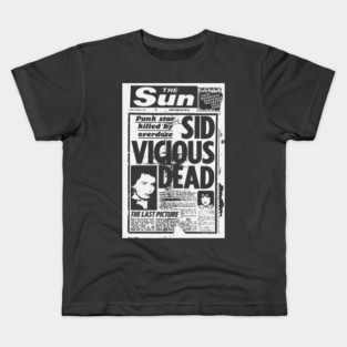 Daily news of sid vicious death Kids T-Shirt