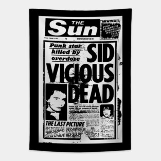 Daily news of sid vicious death Tapestry