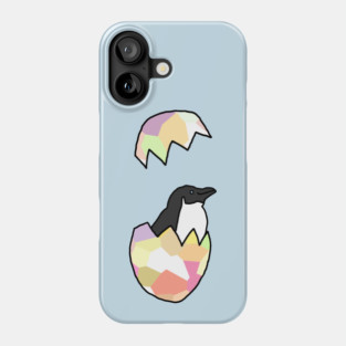 Little Penguin Popping out of her Funny Easter Egg Phone Case