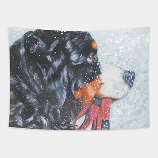 Bernese Mountain Dog Fine Art Painting Tapestry