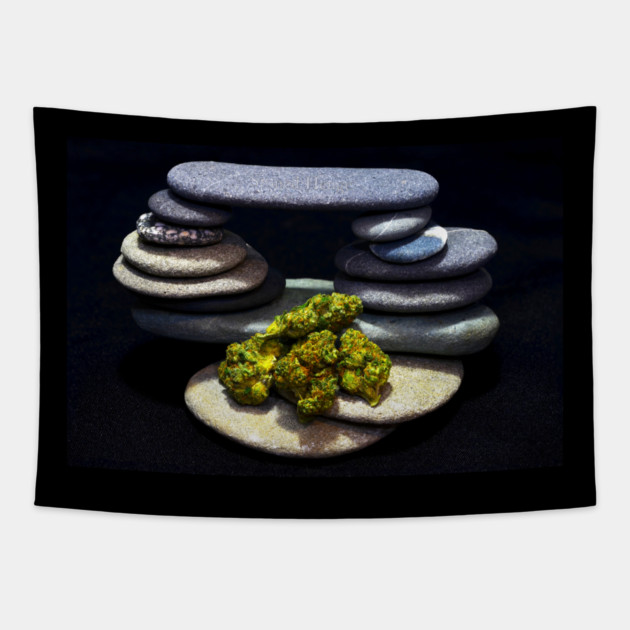Stoned Henge - Weed Design Tapestry by MrGreenGenes420