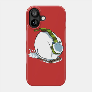 Sledding Yeti Phone Case
