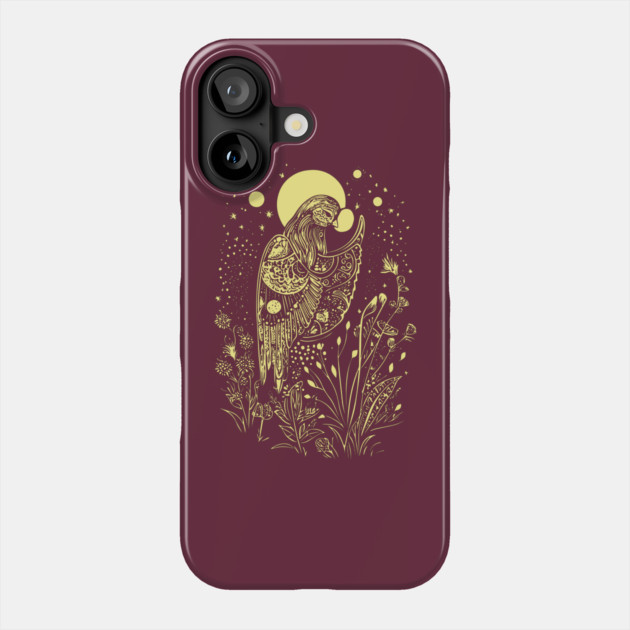 Hawk at Night - Neo Folk Boho Style Phone Case by TuncGK