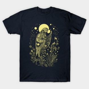 Hawk at Night - Neo Folk Boho Style T-Shirt