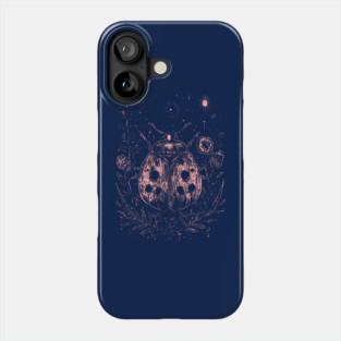 Nocturnal Ladybug at Night - Neo Folk Boho Style Phone Case