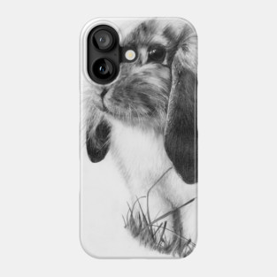 Bunny rabbit Drawing Phone Case