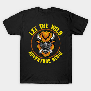 Let The Wild Adventure Begin Wild Bison Animal T-Shirt