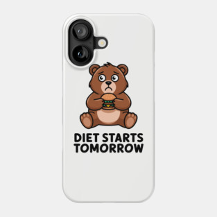 Diet Starts Tomorrow Sarcastic Fast Food Lover Phone Case
