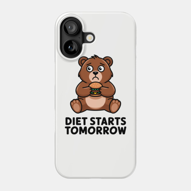 Diet Starts Tomorrow Sarcastic Fast Food Lover Phone Case by Anticorporati
