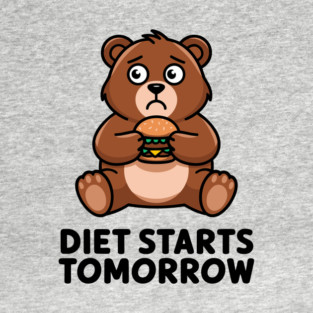 Diet Starts Tomorrow Sarcastic Fast Food Lover T-Shirt