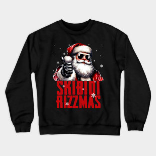 skibidi rizzmas santa funny vintage style Crewneck Sweatshirt