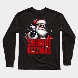 skibidi rizzmas santa funny vintage style Long Sleeve T-Shirt